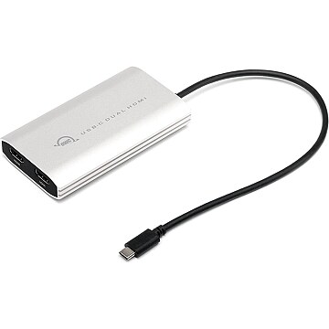 Adapter OWC Thunderbolt 3 Dual HDMI 4K, hõbe/must, 26 cm